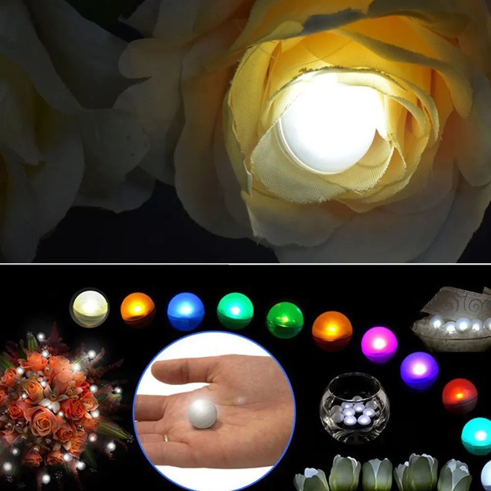 12Pcs Floating Ball Lights LED Globe Pool Lamp Waterproof Decorative Garden Pond Light Battery Operated Warm White Rgb Color
