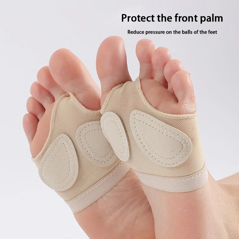 Almofadas para pés dianteiros para dança do ventre, ginástica de balé, prática de dança, almofadas para pés de prática latina, desgaste respirável e absorção de suor