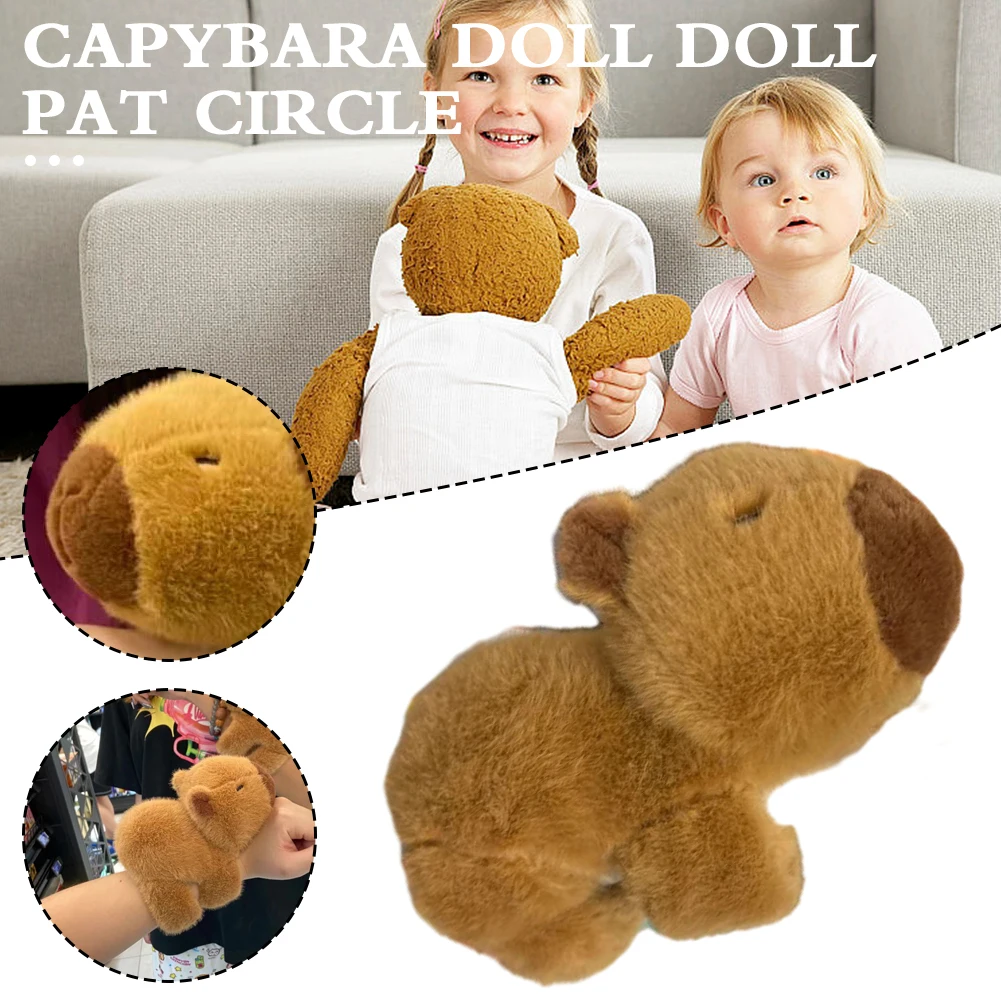 Cute Capybara Plush Wristbands Soft Skin-friendly Safe Plaything For Home