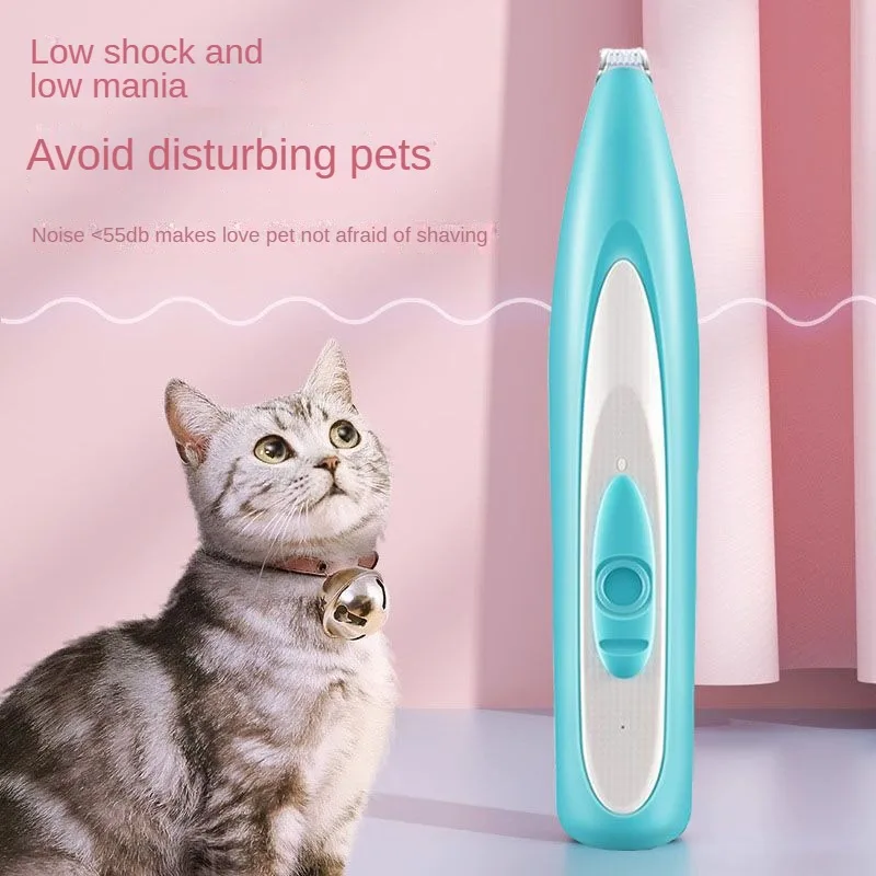 Electric Dog Cutter Pet Foot Hair Trimmer Cat Grooming Hairdresser Scissors Butt Ear Pedicator Mute Cat Claw Pedicure Artifact