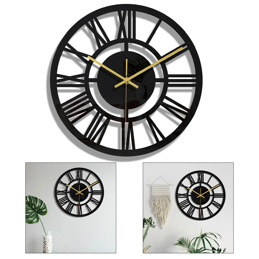 

Focal Point Pictures Acrylic Living Room Decor Dining Rooms Round Black Silent Clock Specifications Vintage Modern