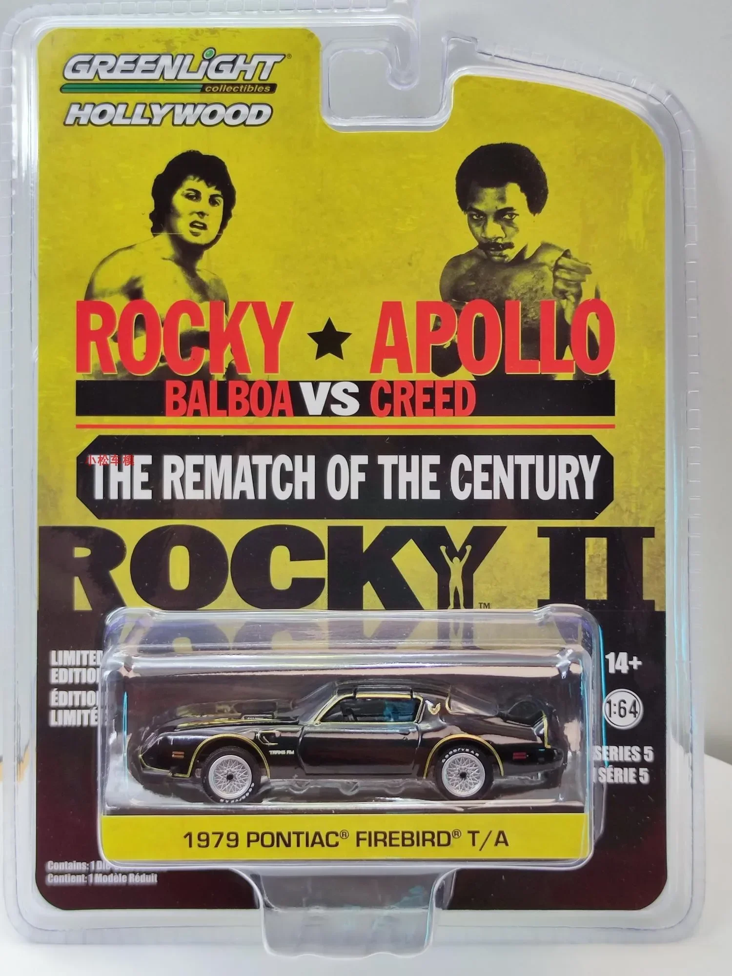 1: 64 Hollywood 5-1979 Pontiac Firebird Rocky II  Diecast Metal Alloy Model Car Toys For  Gift Collection