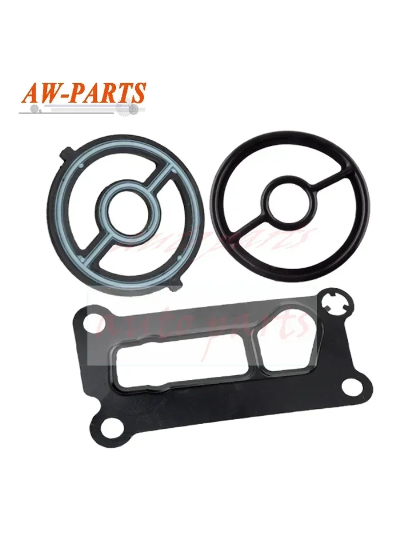 Parts for Mazda 3 5 6 Tribute MX-5 Miata CX-7 B2300 LF0214700 3Pcs Engine Oil Cooler Filter Housing Gasket Seal LF0214342 Fit