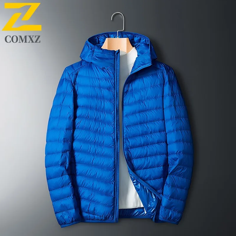 COMXZ Men Padding Coat Stylish Winter New Street Ski Warm Windproof Hiking Cotton Padded Jacket Comfortable Snow Puffer Jackets