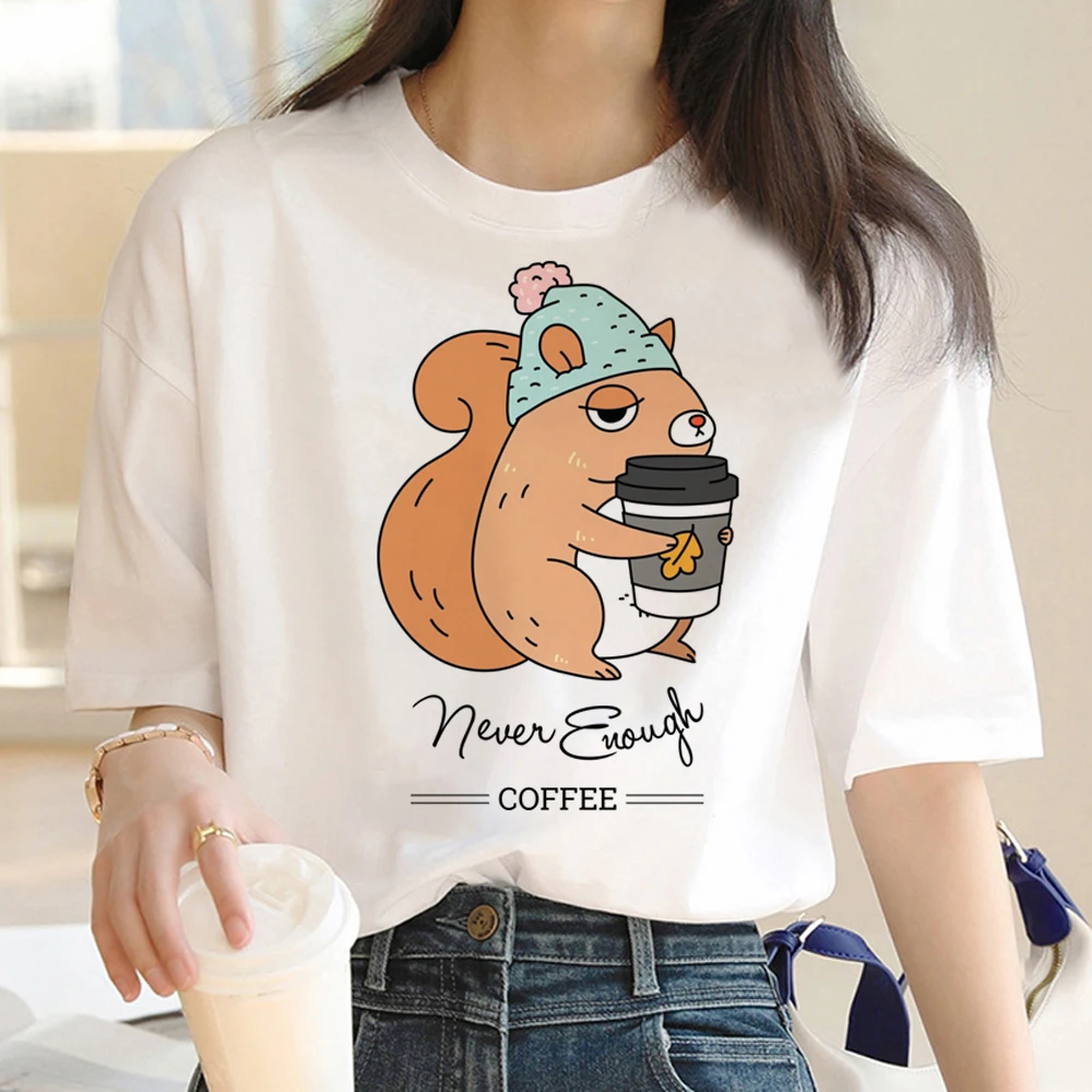 Camiseta de ardilla para mujer, camiseta harajuku Y2K, ropa de anime para mujer