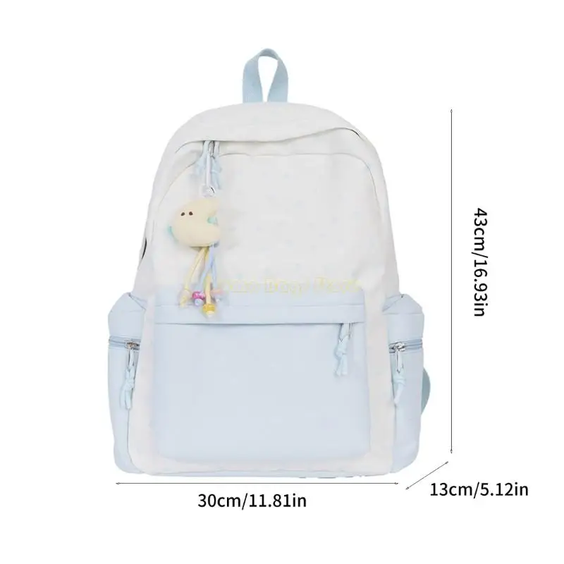 X90D Students School Backpack Star Print Backpack Travel Rucksack Large Capacity Daypacks Girls Travel Backpack