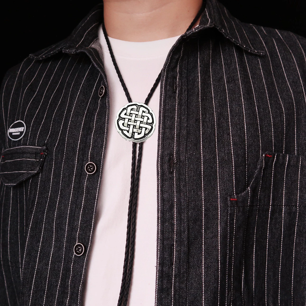 Nen Western Celtic Pattern Knot, Native Indian Totems Pendant, Leather Rodeo Bola Presidency Ktie GravMiMen Bolo aught Jewelry Accessrespiration