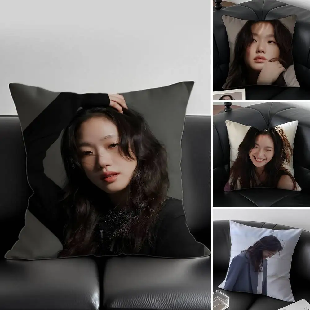 غطاء وسادة K-Kim Go Eun الكوري مضاد للغبار وسحاب غير مرئي لسرير الأريكة #1