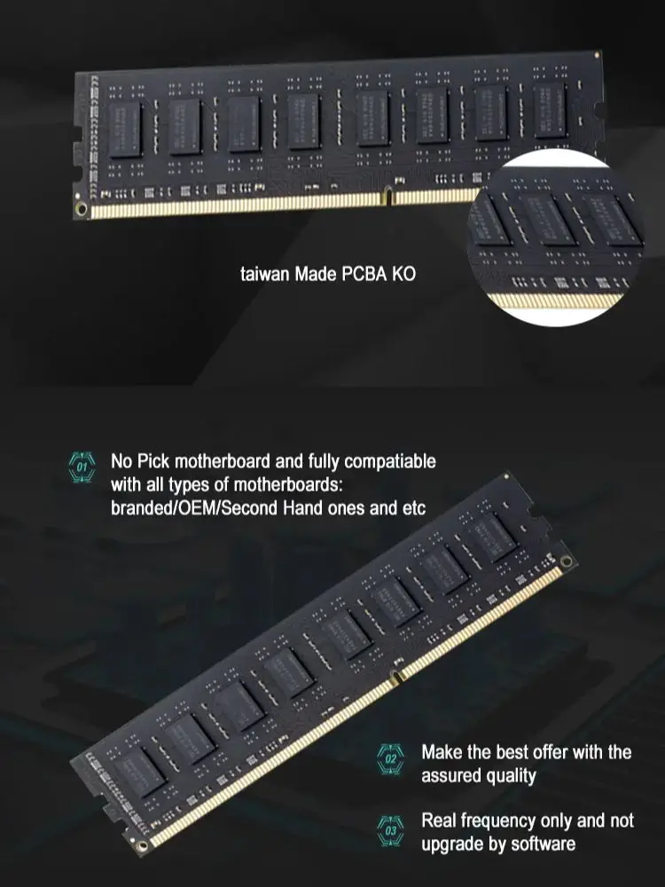 ذاكرة الوصول العشوائي المكتبية DDR3 8GB PC3 1.5V 1600Mhz غير ECC DIMM ذاكرة الكمبيوتر عصا رام #5