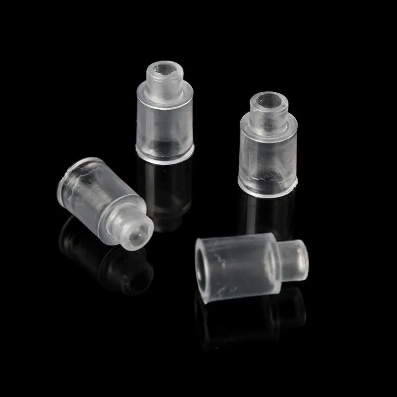 【K】10Pcs Aquarium Air Tube Reducer Joint Transparent Plastic Adapter Connector For Fish Tank Air Pump Tubing