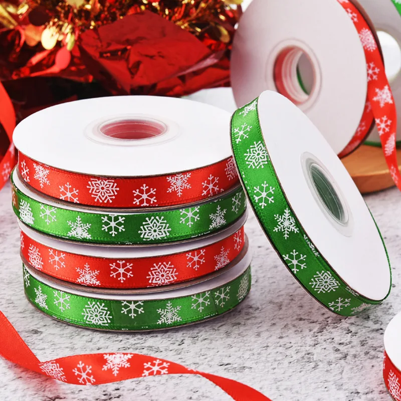 100 Mètres Ruban De Noël En Satin Rubans Avec Motif De Flocon De Neige Pour Le Decor Et Demballage De Cadeau Rouge Et Vert 92100038 100 Mètres Ruban De Noël En Satin Rubans Avec Motif De Flocon De Neige Pour Le Decor Et Demballage De Cadeau Rouge Et Vert 92100038