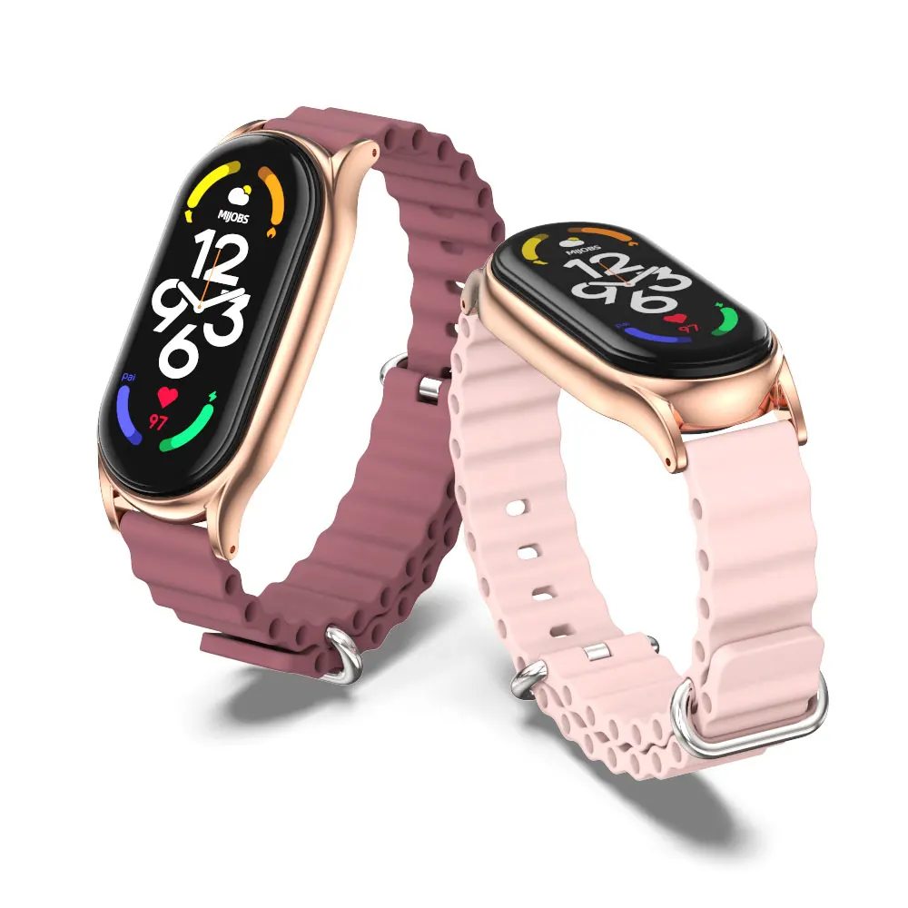 Bracelet de rechange en Silicone pour Xiaomi Mi Band 7 6 5 4 3, accessoires de montre intelligente