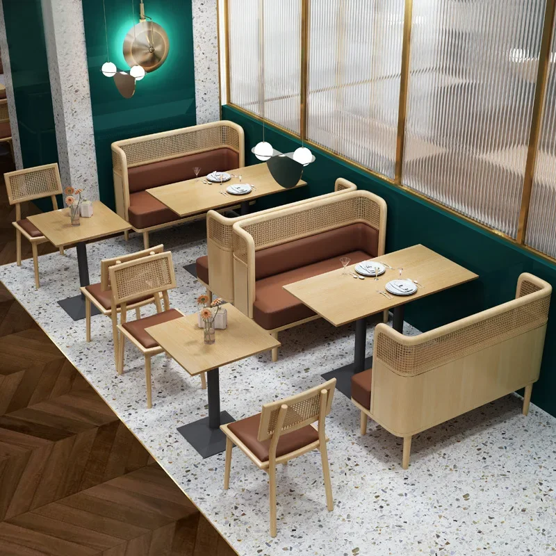 مجموعة طاولة وكرسي مطعم نورديك، مقعد مطعم غربي بسيط، كشك مقهى #3