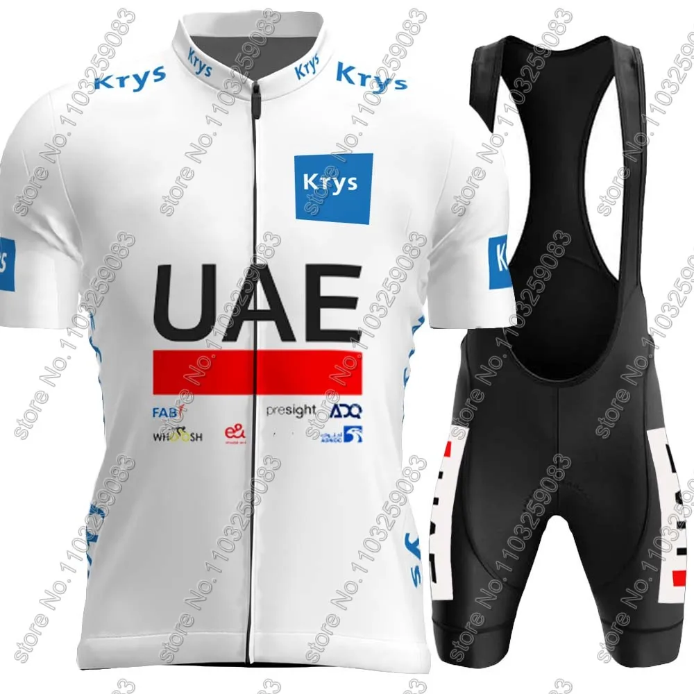 2024 Yellow UAE Team Cycling Jersey Set Short Sleeve Tour Pogacar Mens Clothing Road Bike Shirts Suit Bicycle Bib Shorts MTB