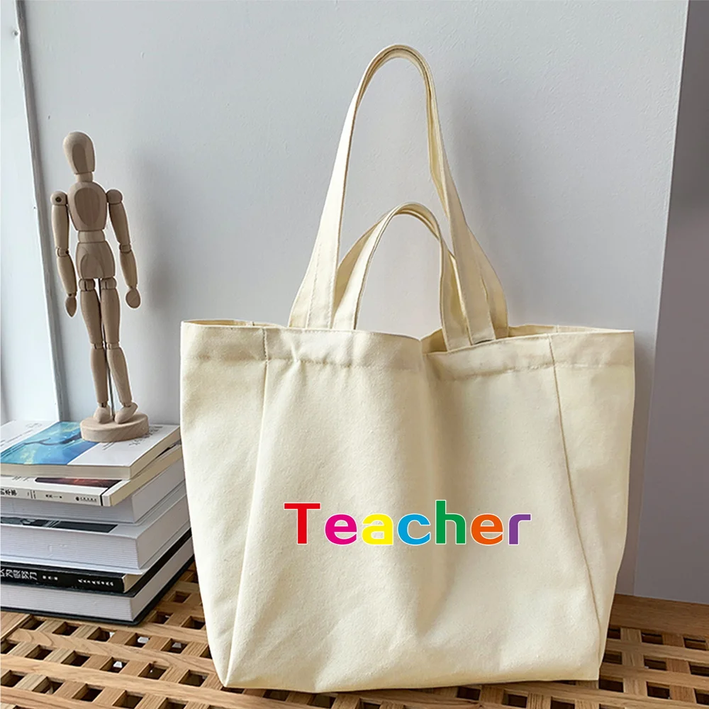 Shopping Bag Fashion Hip Hop Hipster Shoulder Bag New Teacher Series Print Girls Fashion Casual Tote Bag Harajuku Style Handbags