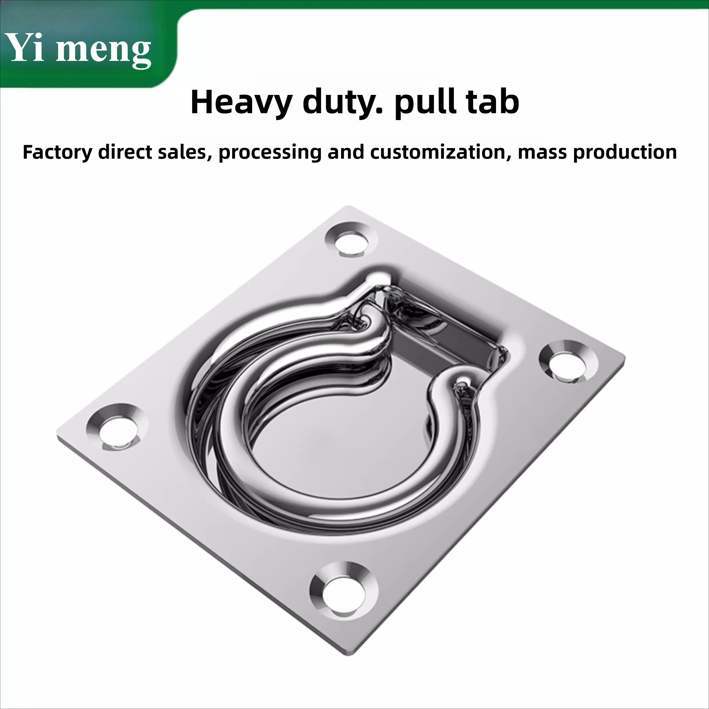 304 stainless steel pull ring, truck binding buckle, trailer rope binding ring, solid tensioner, rope tensioner D buckle