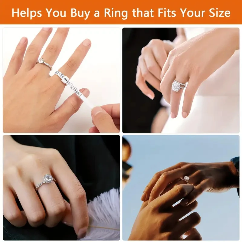 شريط قياس حجم الإصبع المحمولة حلقات تلسكوبية قياس حاكم 1-17 الولايات المتحدة حجم الحلقة قياس دائرة الإصبع قياس الملحقات #5