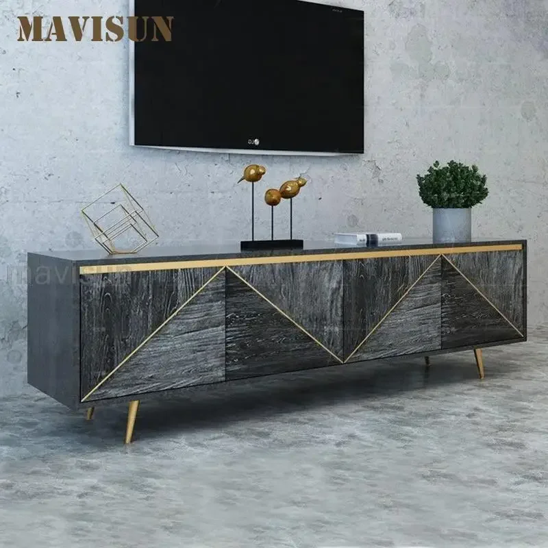 

Minimalist Modern Living Room Furniture Sideboards Smooth Geometric Beauty Solid Wood Large Storage Versatile TV Cabinet