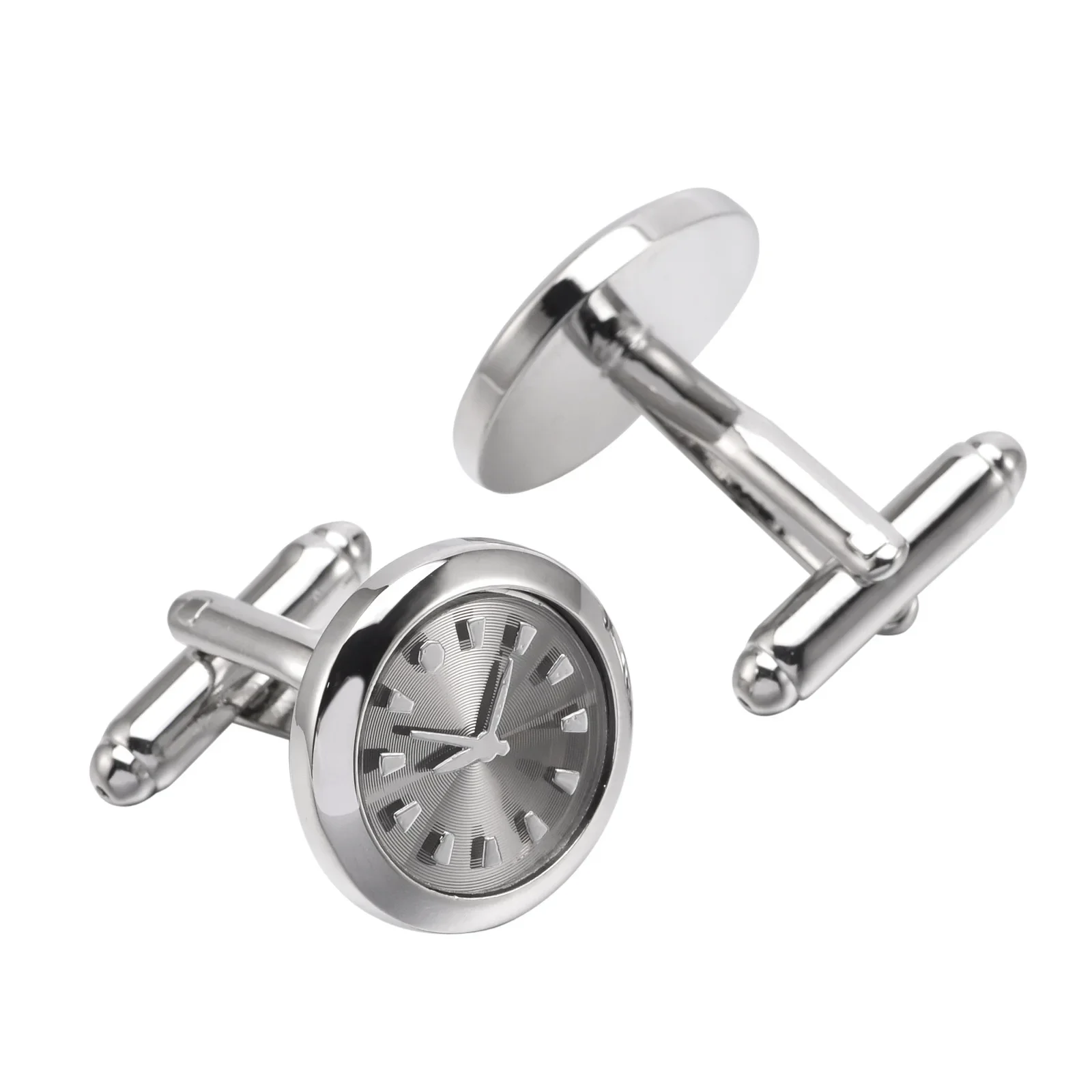 New Luxury Watch Cufflinks for Men Clocks French Business Shirt Accessories Cuff Links Wedding Party Jewelry Gifts