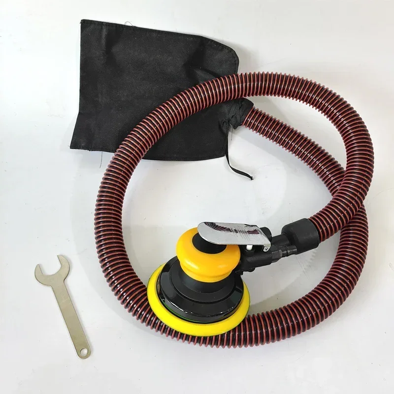 125mm 5 Inch Random Orbital Air Sander, 5mm Eccentric Stroke Vacuum Pneumatic Sanding Machine Polishing Tool
