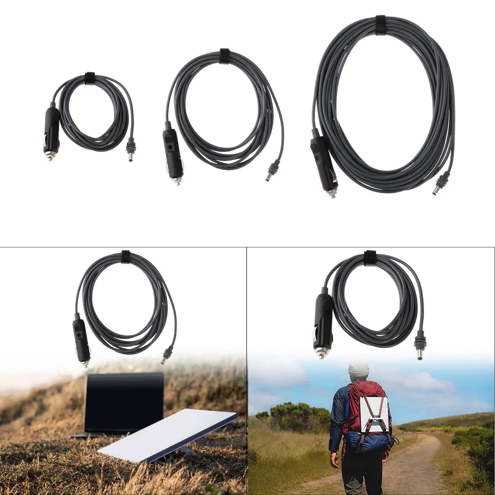 

Power Cable DC to Cigarette Lighter Plug Power Cord Waterproof Car Cigarette