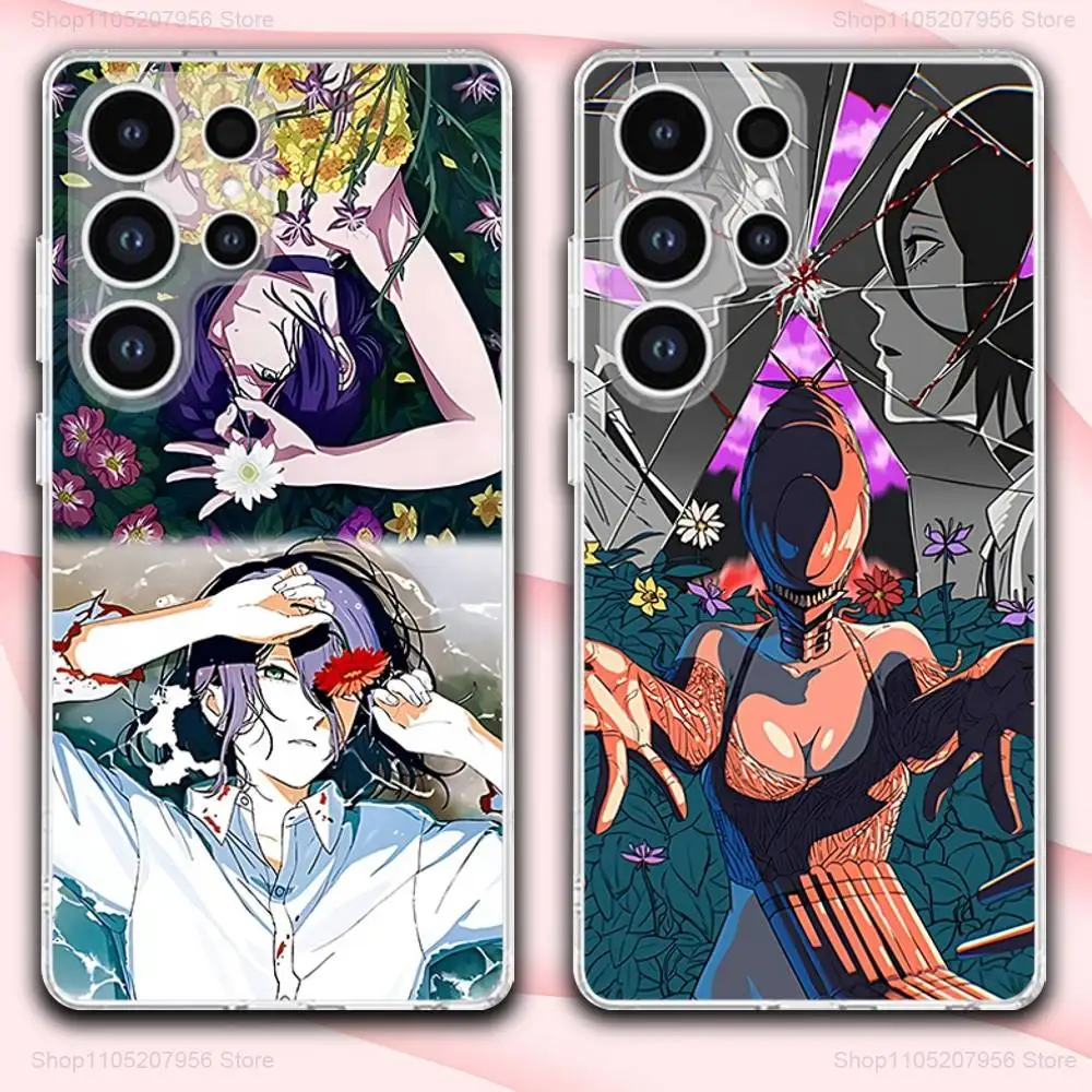 

C-Chainsawman Reze Arc Movie Phone Case For Samsung A30,71,51,S9,10,20,Ultra,FE,Lite,S25,24,22,23,21,PIus,Transparent, Silicone