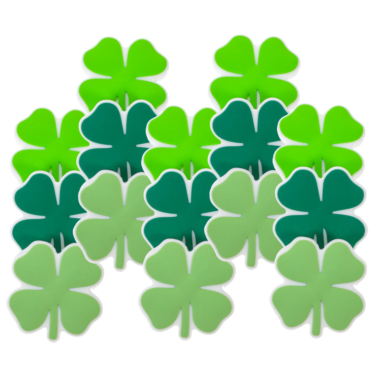 15 Uds. De cuentas de silicona de cuatro hojas, dijes de hojas resistentes para hacer joyas, llaveros artesanales, cuentas de silicona para llaveros