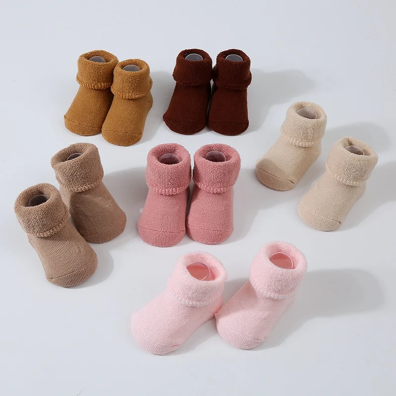 

Spring Autumn Baby Socks Toddler Anti-slip Infant Toddler Warm Solid Walking Socks Indoor Floor Socks Baby Accessories 0-3Y