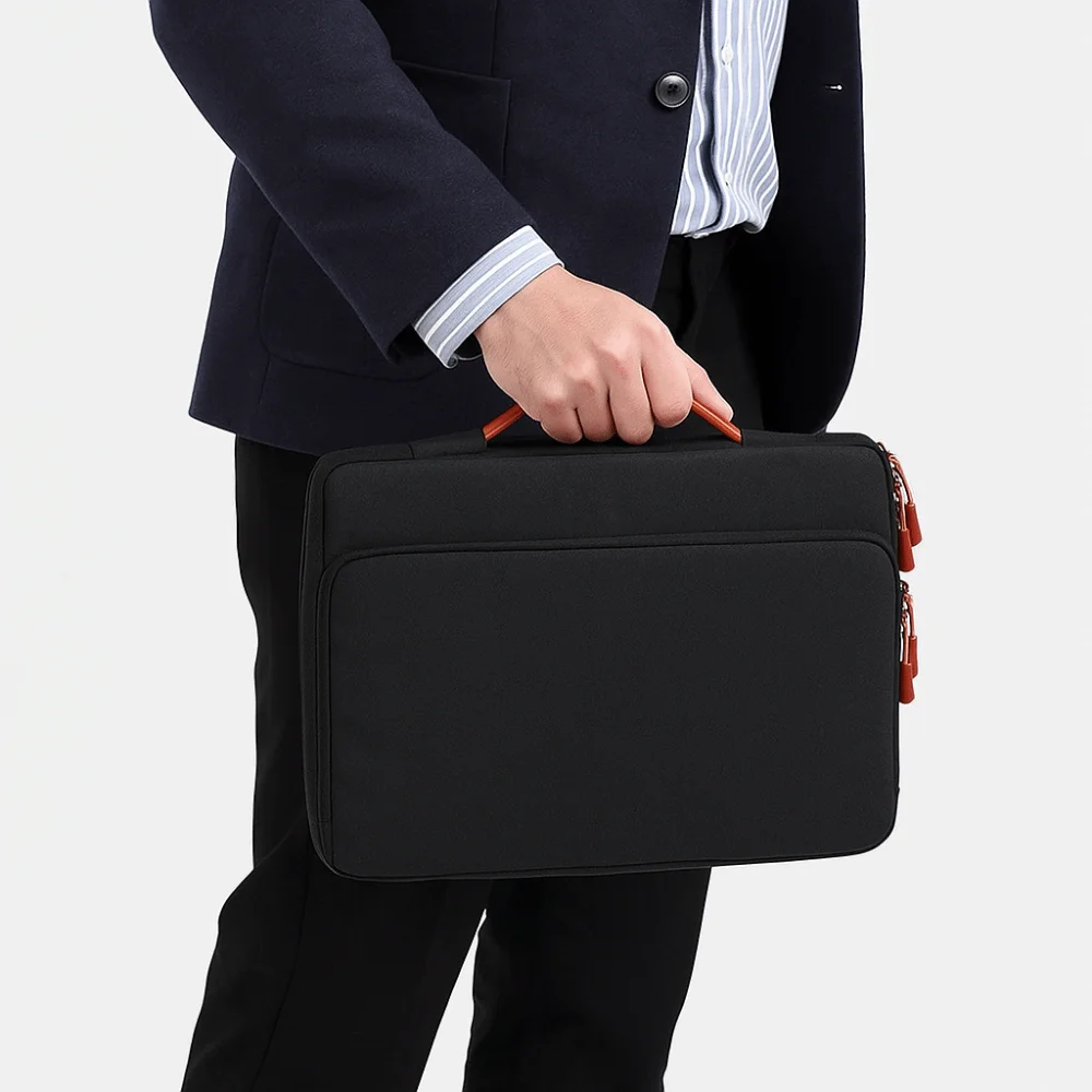 

Ultra Thin Laptop Handbag for 13-16inch Shockproof Laptop Sleeve Case Anti Drop Waterproof Computer Storage Bag Business Use