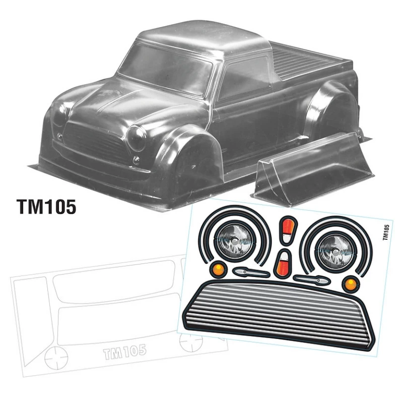 

TM105 1/10 Мини-грузовик M Корпус 225 мм с задним крылом и световой наклейкой