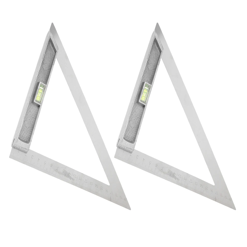 

2pcs Metal Carpenter Square Right Angle Ruler Woodworking Measuring Tool 90 Degree Positioning Clamp Triangle Scale Framing