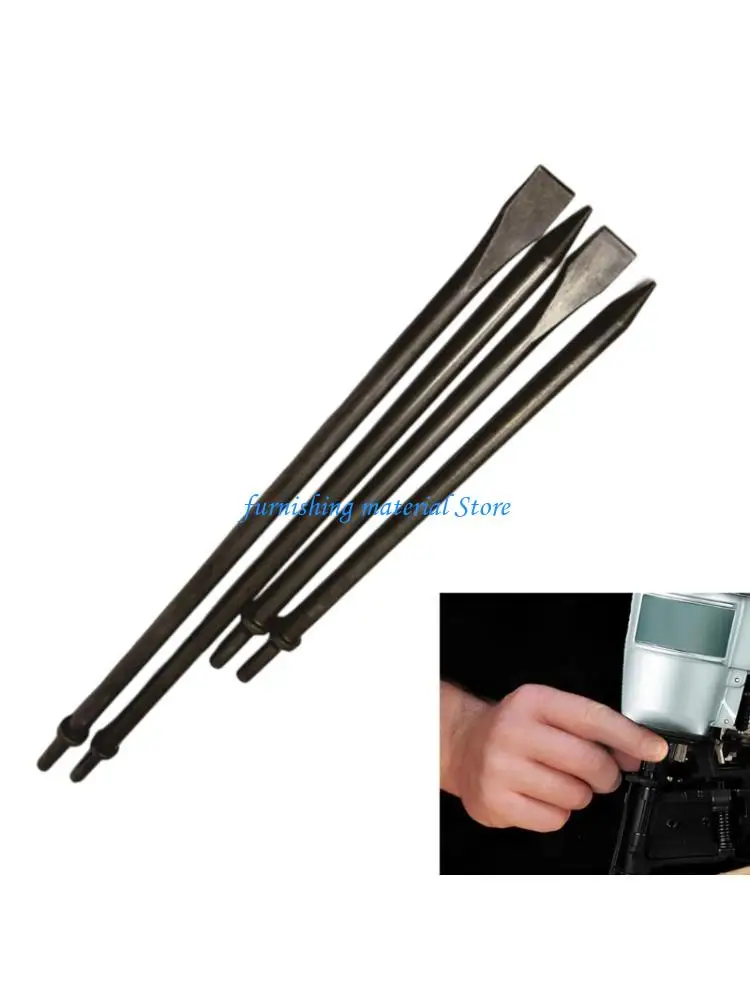

Y5GD 4Pcs Pneumatic Set Air Hammer Chipping Bit Hammer Drill Tool 0.401inch Shank