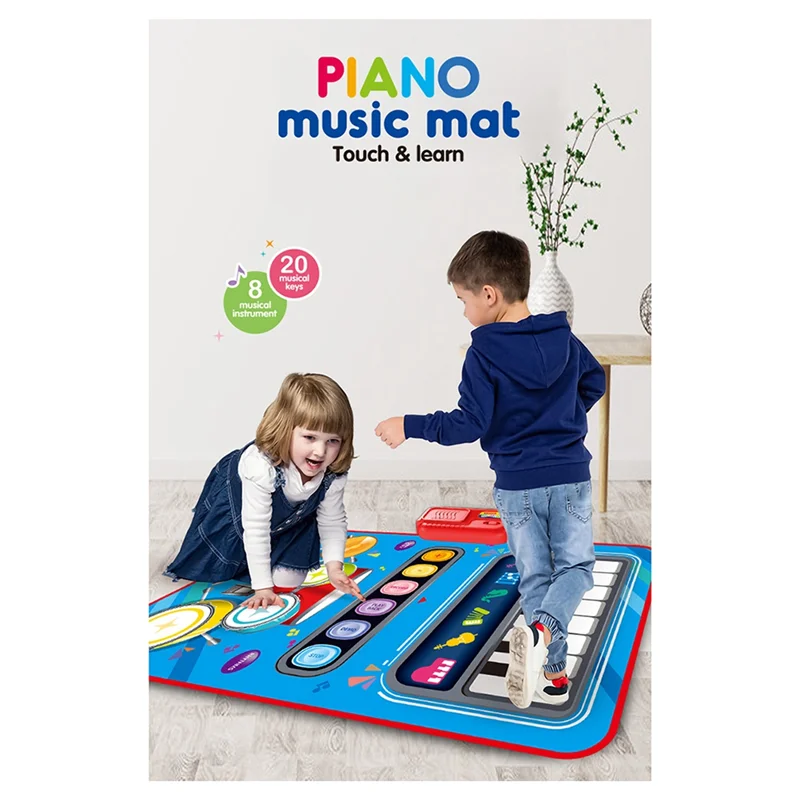 AS96-Children's 2-In-1 Multifunctional Electronic Music Blanket To Cultivate Music Interest