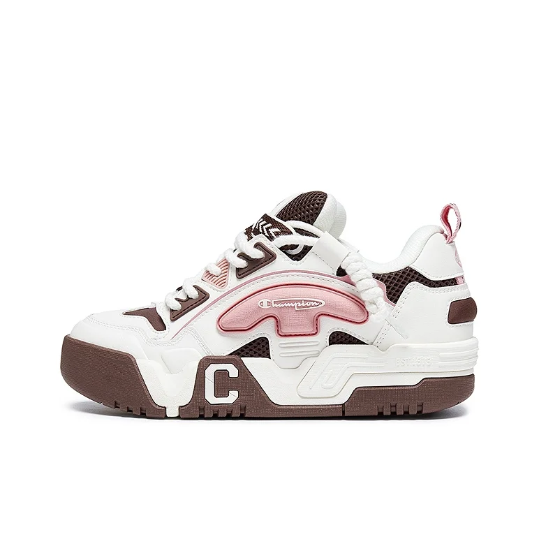 Chaussures de skateboard Champion Balance Low top pour femme Pinecone Brown/Milk White U5DFCTW02S1