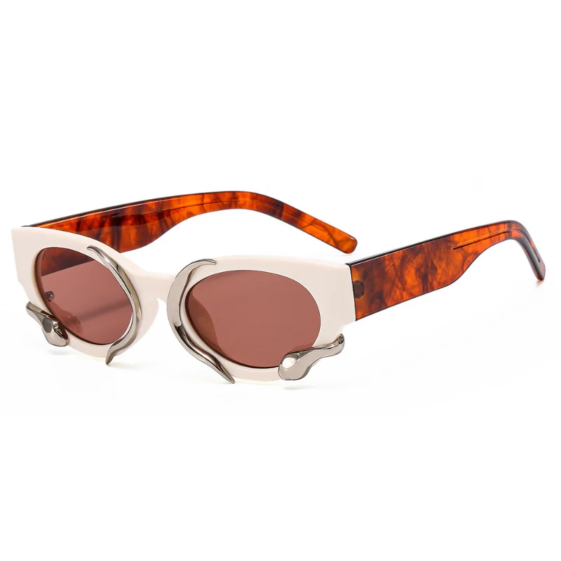 New Vintage Oval Sunglasses Women Brand Designer Sun Glasses Women/Men Cat Eye Retro Fashion Eyewear UV400 Gafas De Sol image 2
