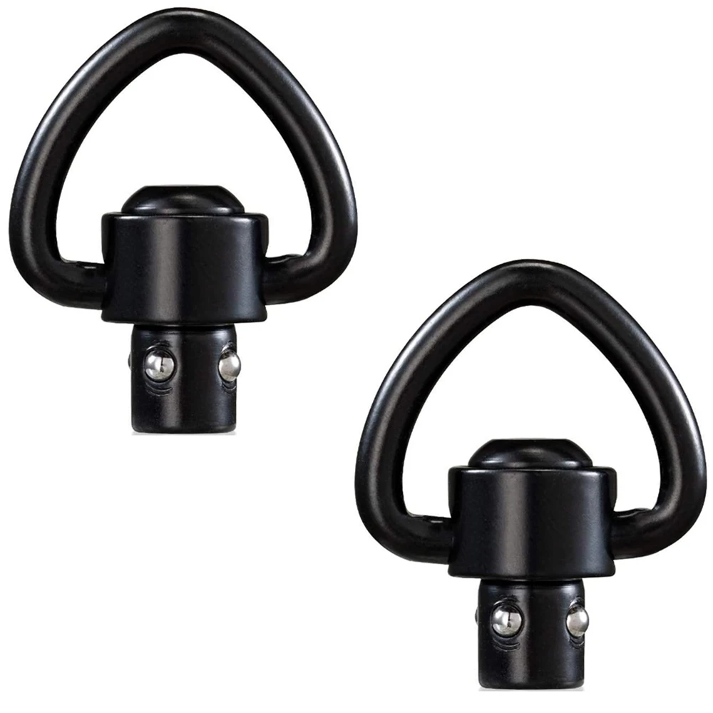 2 Pcs Push Button QD Release Sling Swivel Mount Ring for Most Weapons with a Sling Swivel Mount Rifle Hunting Gun Accessories