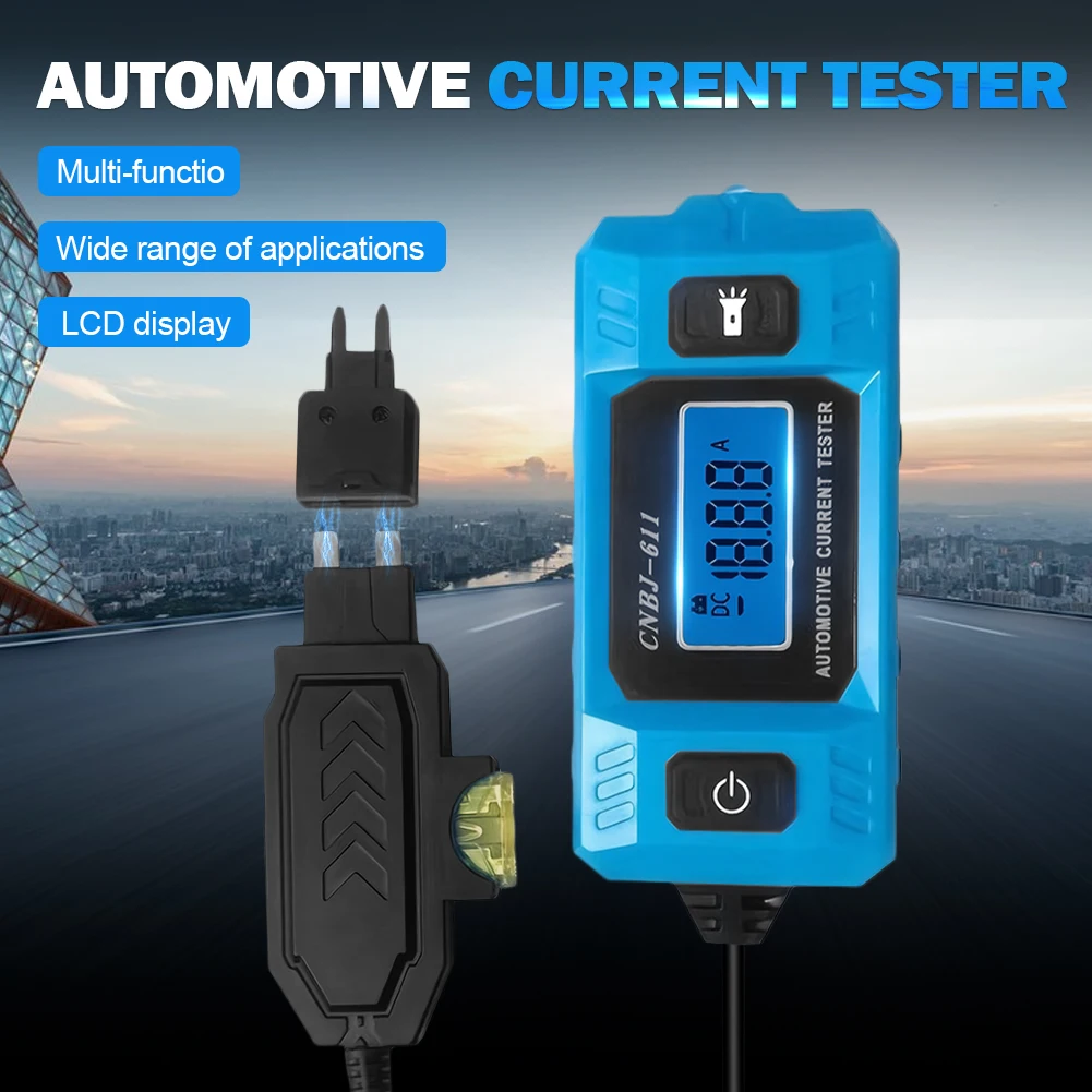 Car Leakage Analyzer LCD Display Car Circuit Tester Max 48V Blade Fuse Circuit Measurement Fault Test Tool High Precision