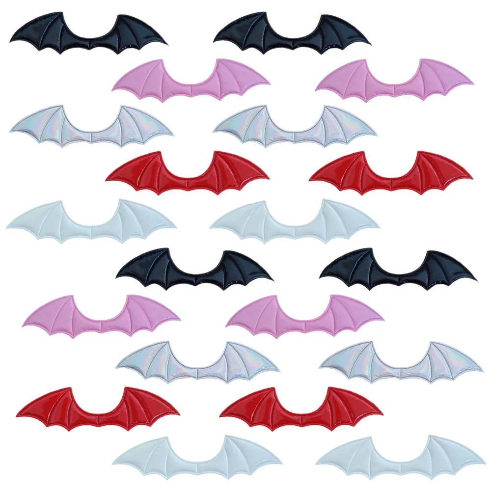 20 Pcs Cloth Bat Wings Halloween Party Supply for DIY Window Decor Favor Small Decorations Crafts Props