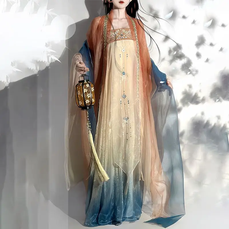 

Древнекитайское платье Ханьфу эпохи династии Тан, костюм Тан, 2026, китайское платье Ханьфу для женщин, костюм для Хэллоуина, карнавала, косплея, вечеринки