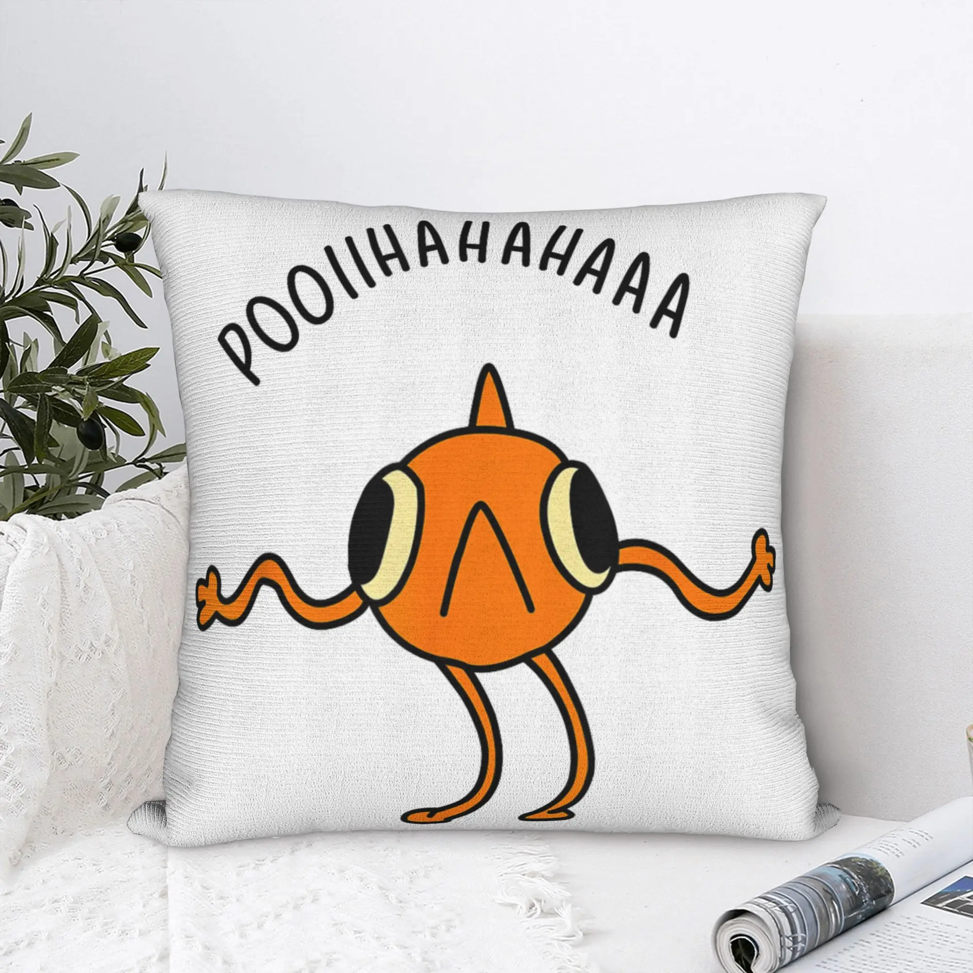 Наволочка с забавным принтом «Рыба Ле Пошон Стив» POOIIHAHAA, полиэстер, декоративная наволочка для подушки, квадратная, для дома