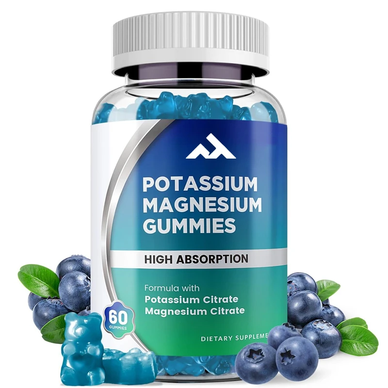 

Potassium Magnesium Supplement Gummies - Suitable for Children, Men, and Women, Supporting Leg Spasms and Muscle Health