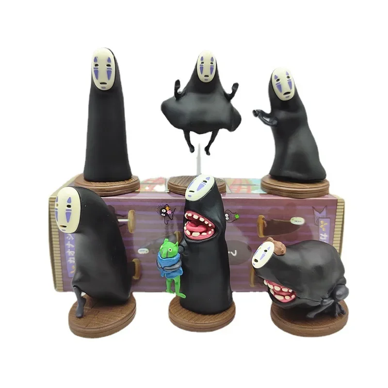 Thousand And Chihiro Anime Figure Faceless Man Chihiro Action Figures Statue Car Decoration PVC Model Toys For  Kids Gift