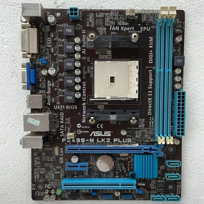 

Для ASUS F2A55-M LK2 PLUS компьютер FM2 материнская плата DDR3 Встроенный DVI рабочий стол, полностью прочный