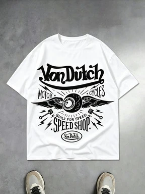 Vintage T-Shirt Old School Biker Art Print 2026 Edition Unisex Family Matching T-Shirts Gift for Him Loose Fit  Short Sleeve