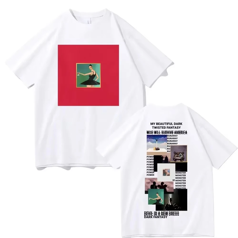 Kanye West My Beautiful Dark Twisted Fantasy Cover Graphic Donda The College Dropout Comfortable Women And Men T-Shirt