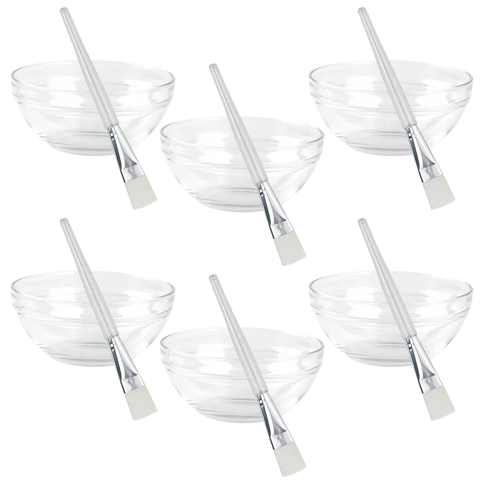 مجموعة فرشاة وعاء القناع مكونة من 12 قطعة للعناية بالبشرة وأدوات التجميل الشفافة DIY لخلط الوجه والطين وقابلة لإعادة الاستخدام وسهلة الحمل