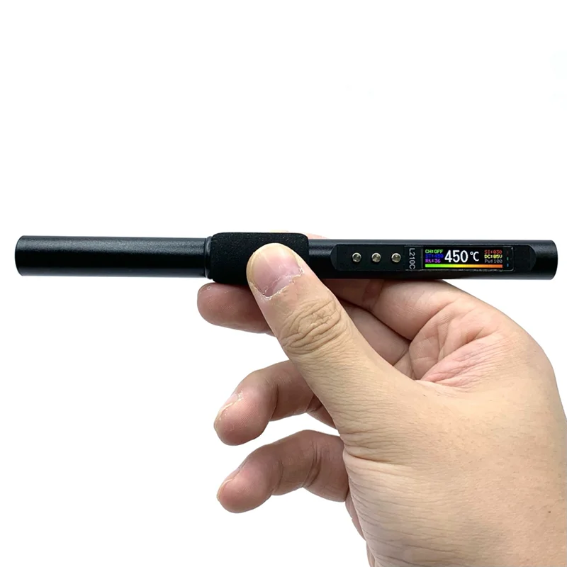 N08R L210C PD 100W Portable Electric Soldering Iron 50-500°C Adjustable Temperature 0.99-Inch Color Screen Soldering Station