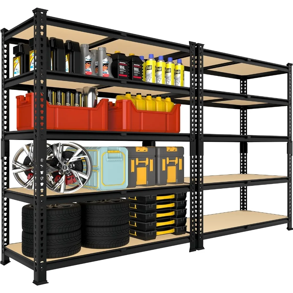 

Heavy Duty Metal Storage Shelves-5 Tier Adjustable Garage Shelving Unit, Industrial Utility Rack Shelf for Warehouse, Pantry