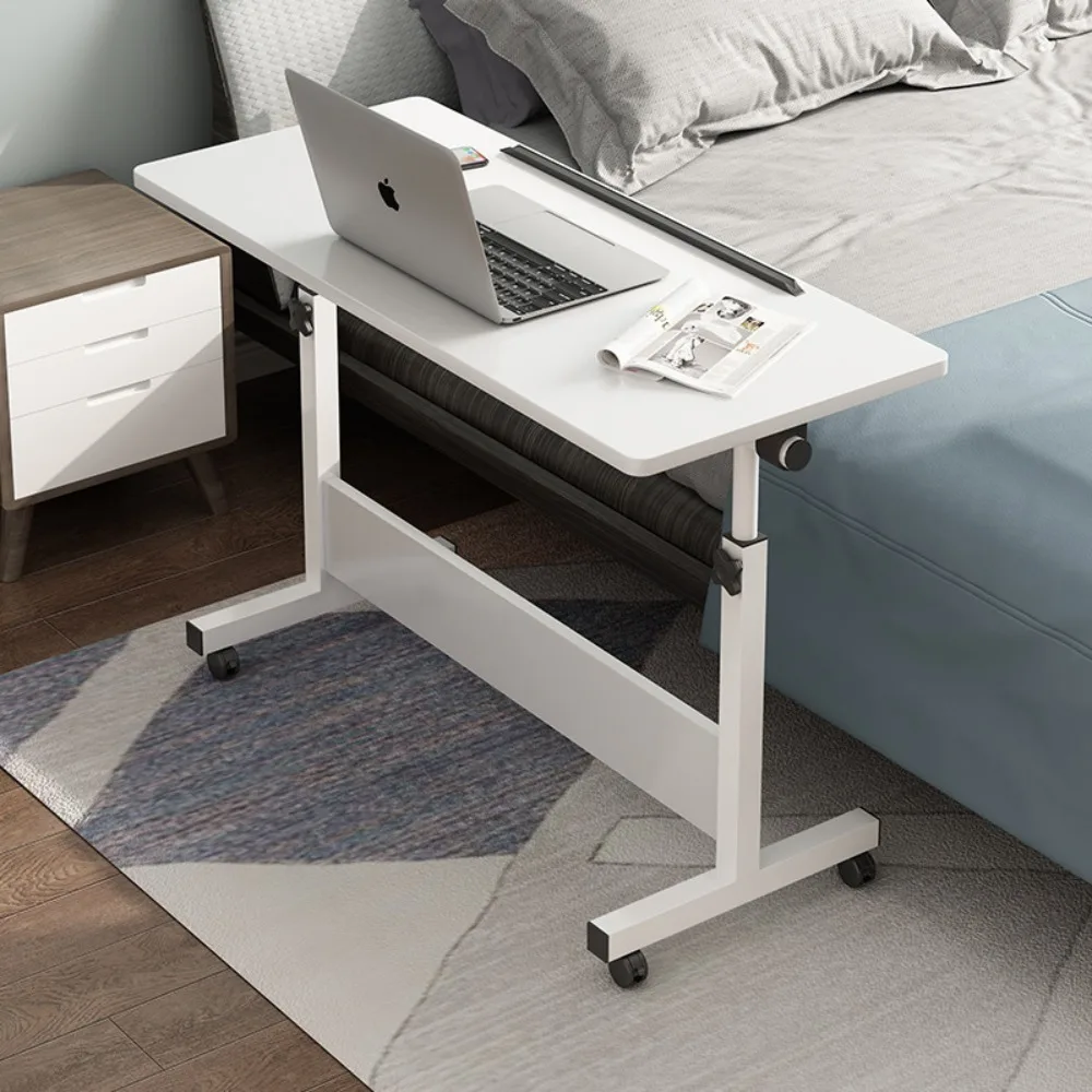 Computer Desk Bedside Adjustable Small Table Household Small Table with Wheels Movable Laptop Stand Simple Small Dining Table