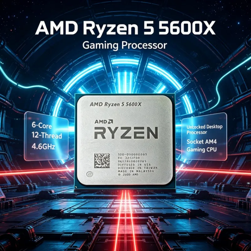 Ryzen R5 5600X Unlocked Desktop CPU 6 Cores 12 Threads Socket AM4 Processor